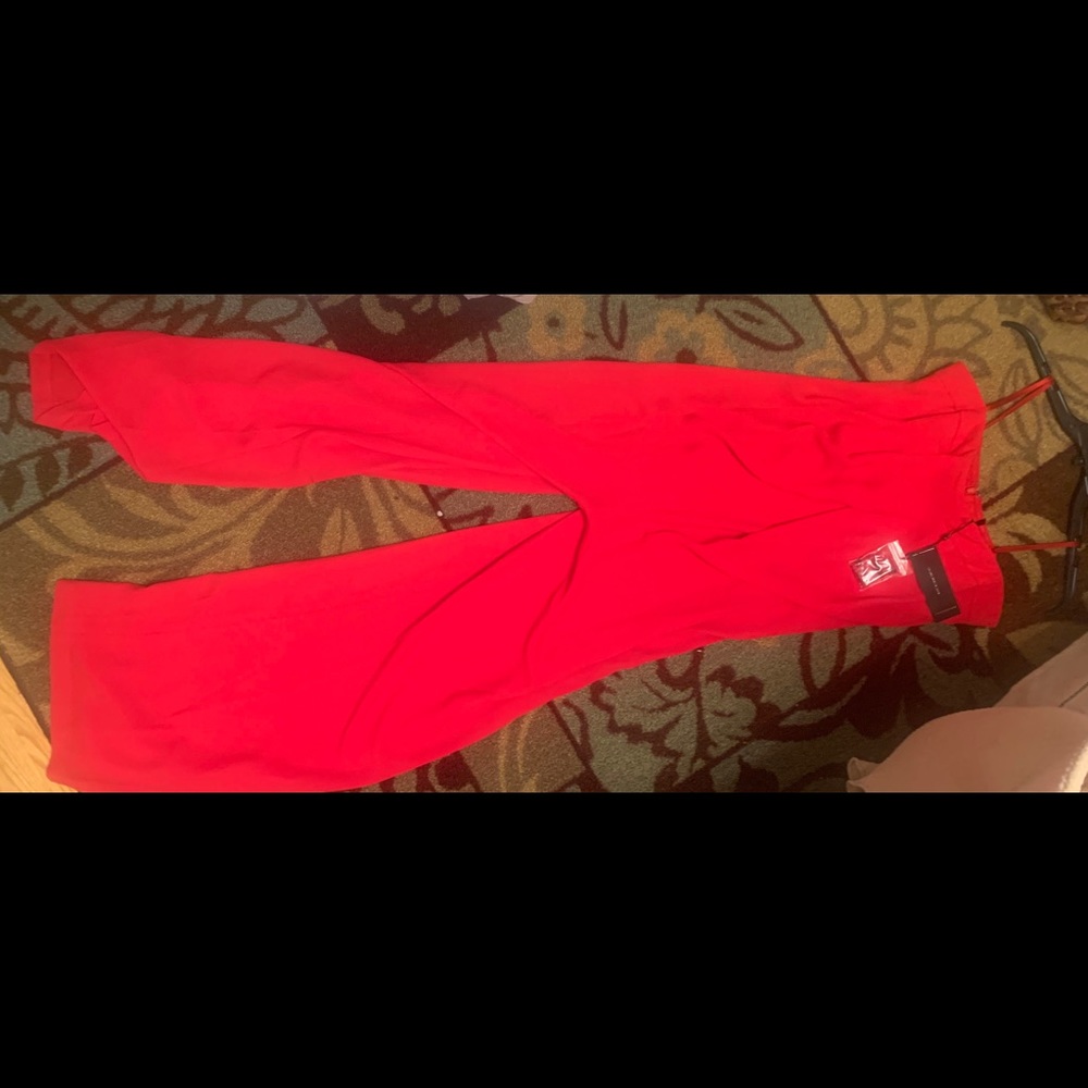 BCBGMaxAzria Red Jumpsuit